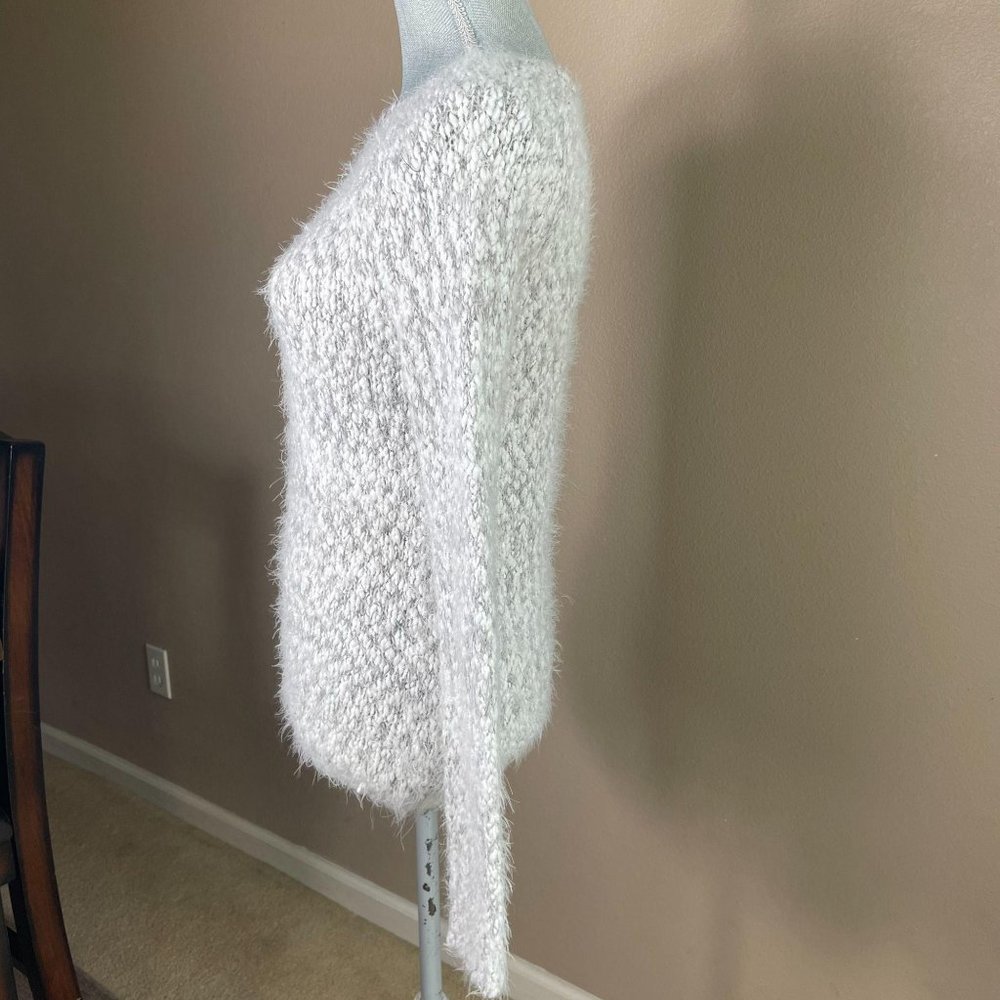 Buffalo White Gray Eyelash Cozy Sweater Small - Picture 2 of 8